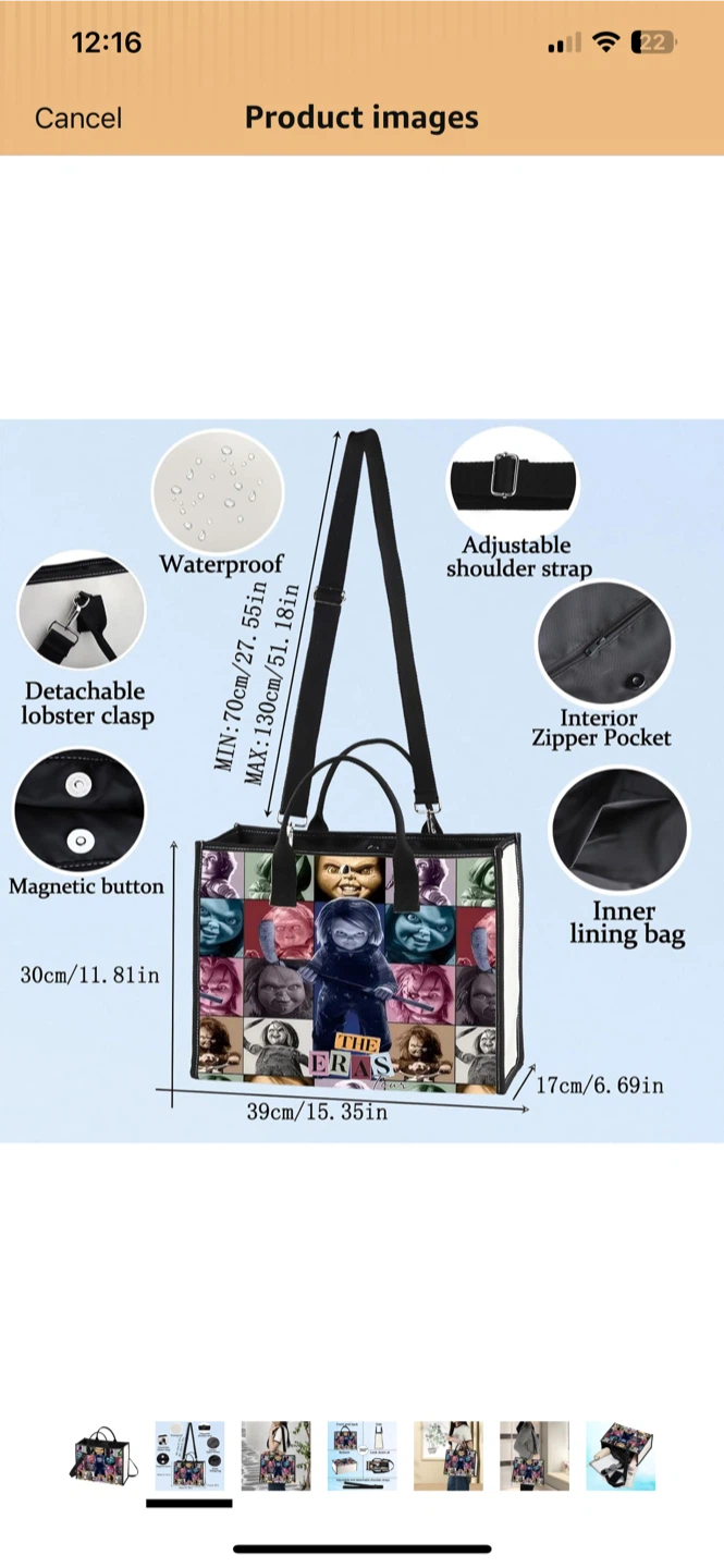 Chucky Eras Waterproof Tote Bag - photo 2