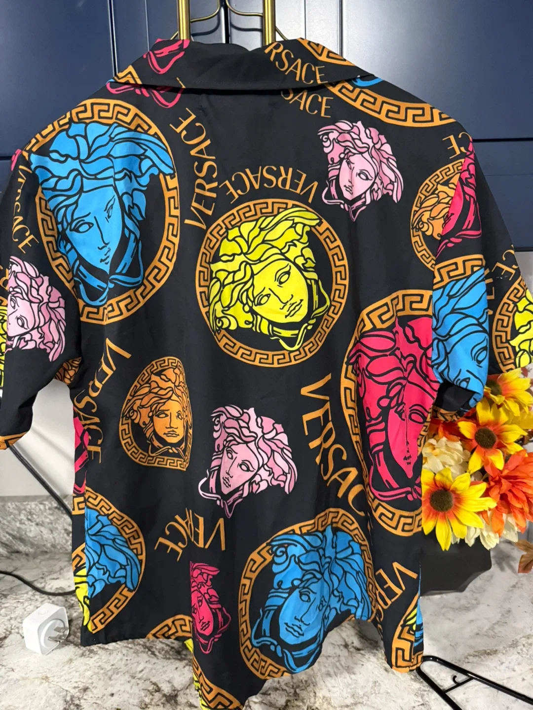 Versace Print Button-Down Shirt size M image indicator(2)