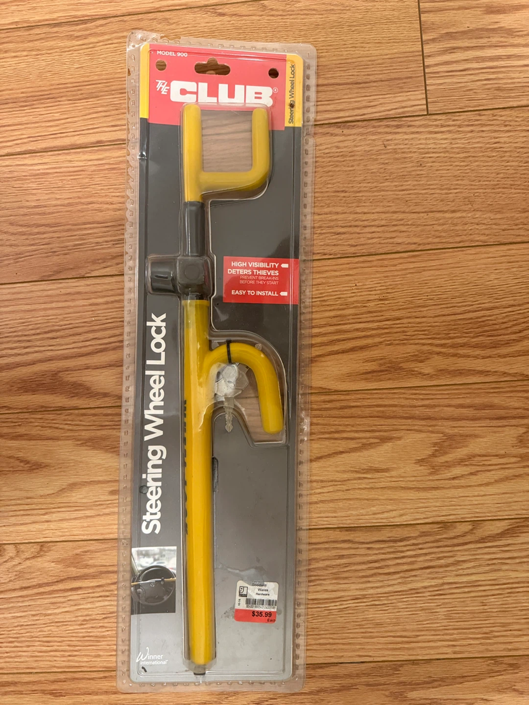 The Club Steering Wheel Lock - Yellow, Model 900