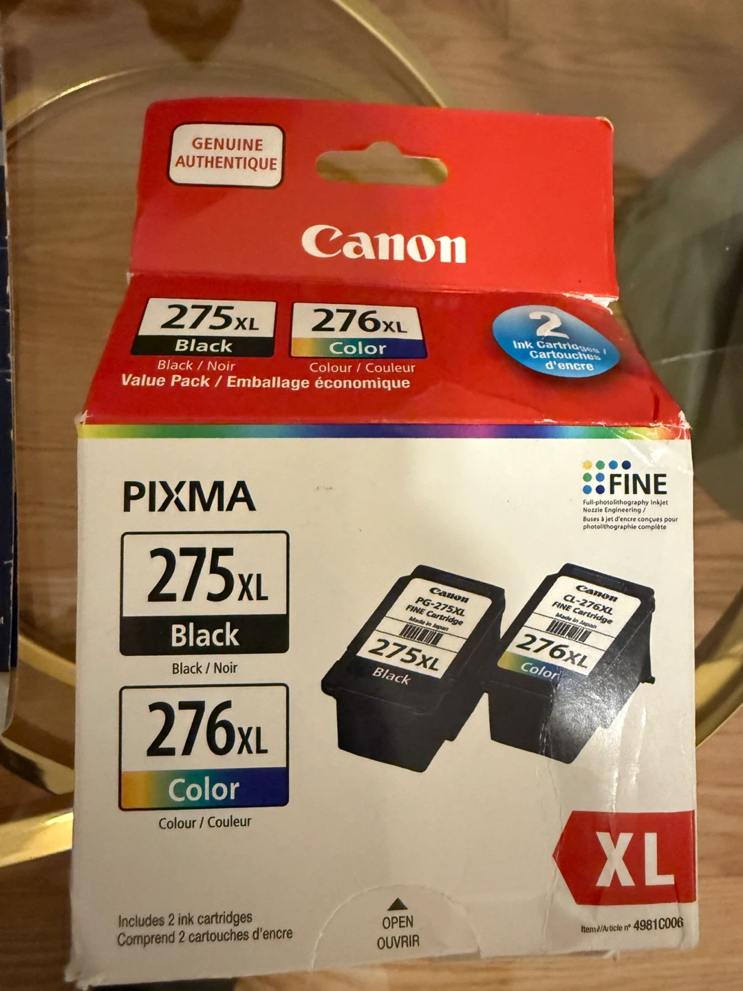Canon PIXMA 275XL/276XL Ink Cartridge Value Pack