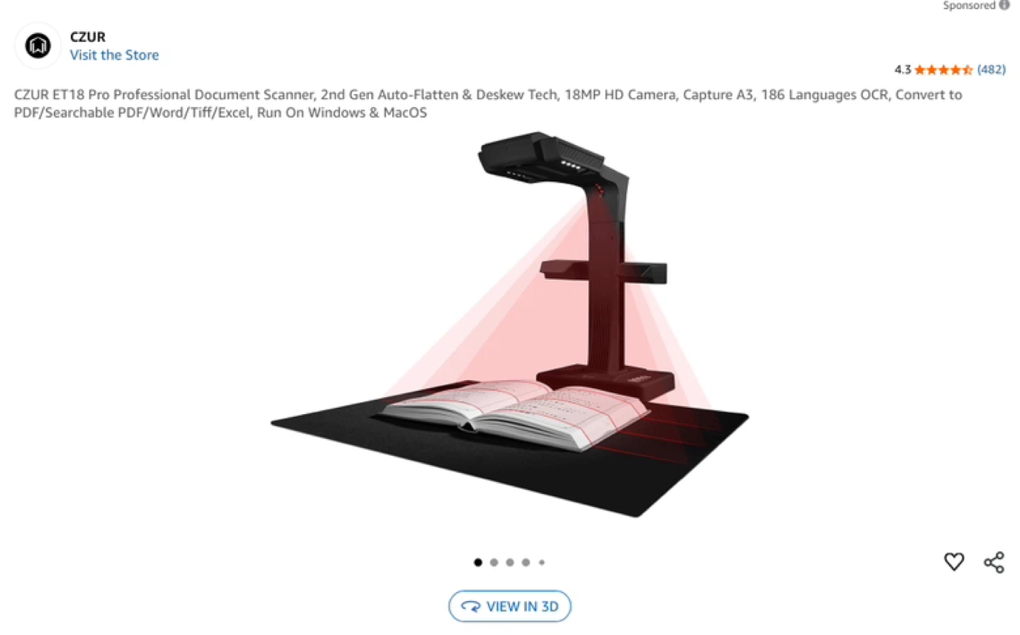 CZUR ET18 Pro Document Scanner