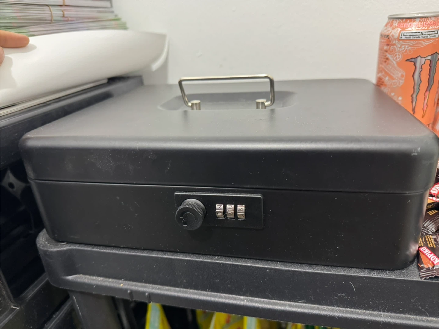 Black Cash Box with Combination Lock - photo 2