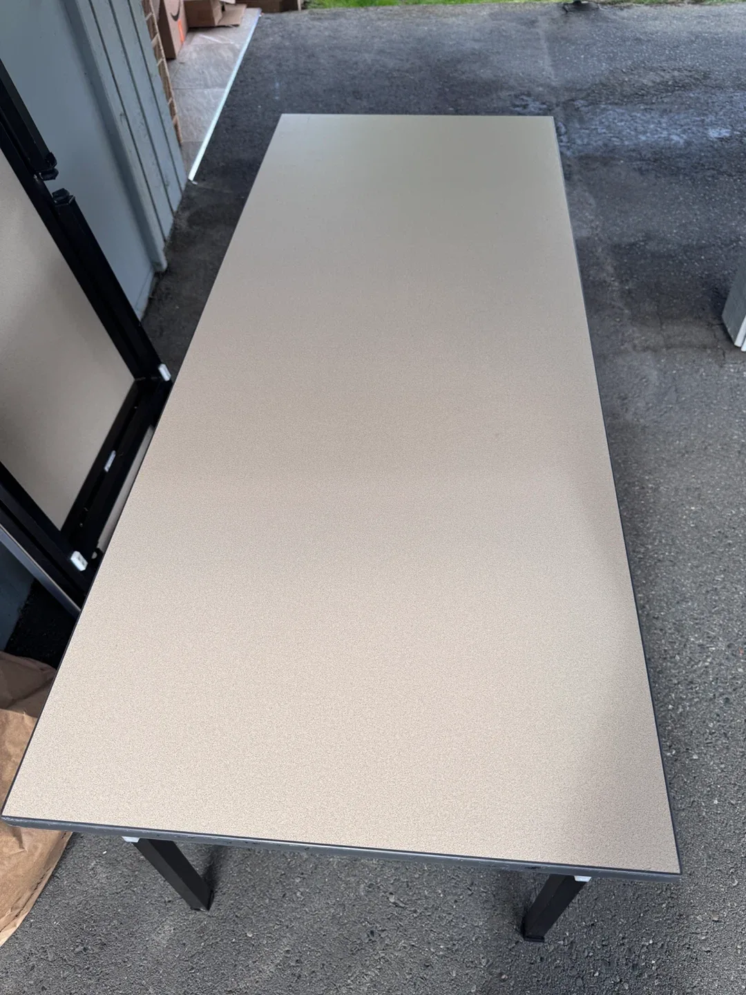 Folding Table - Beige Top, Black Frame image indicator(2)