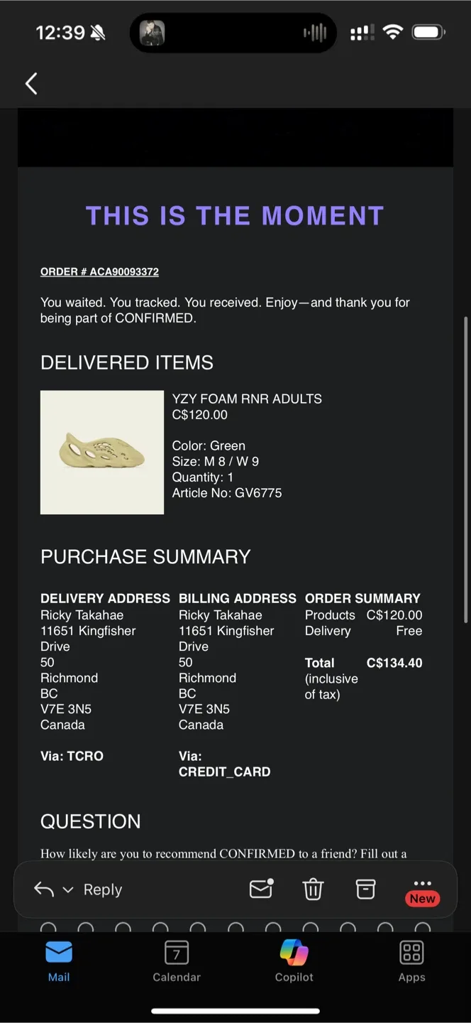 Adidas Yeezy Foam RNR Size M8/W9 - Green image indicator(3)