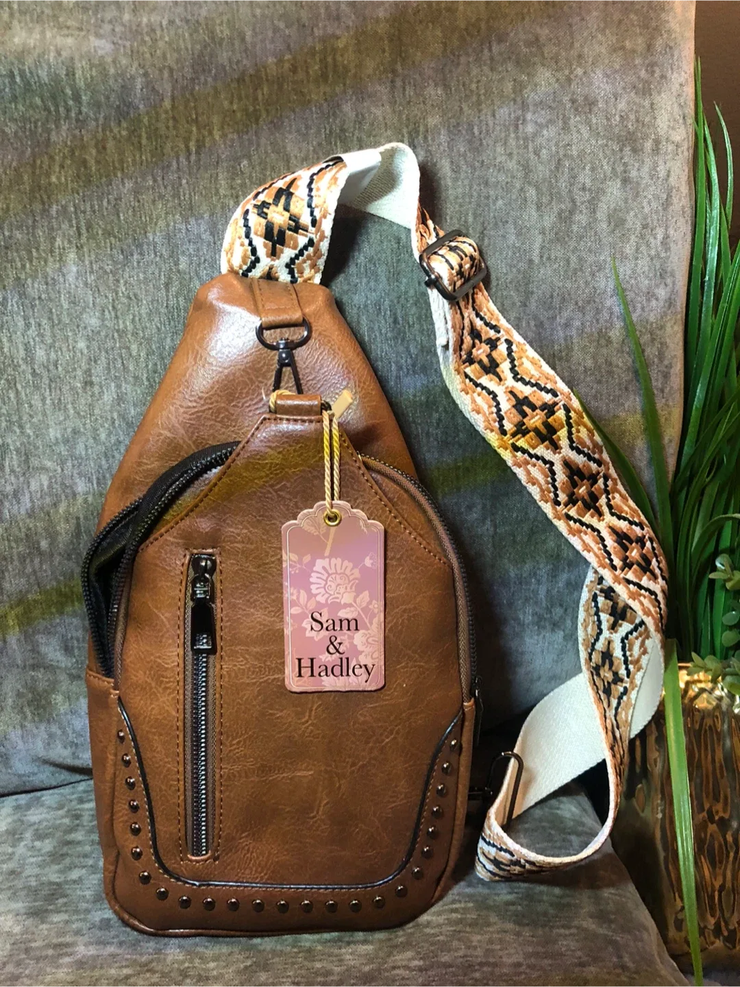 Sam & Hadley Brown Sling Bag thumbnail