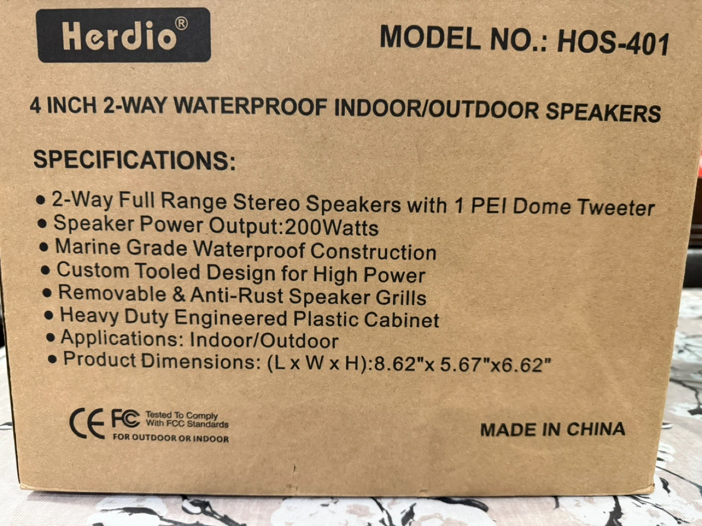 Herdio HOS-401 Waterproof Indoor/Outdoor Speakers - photo 3