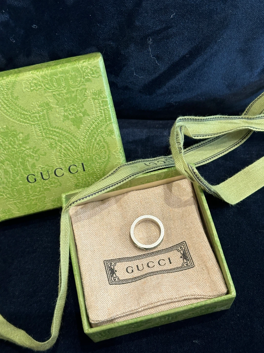 Gucci Interlocking G Turquoise Enamel Ring - photo 3