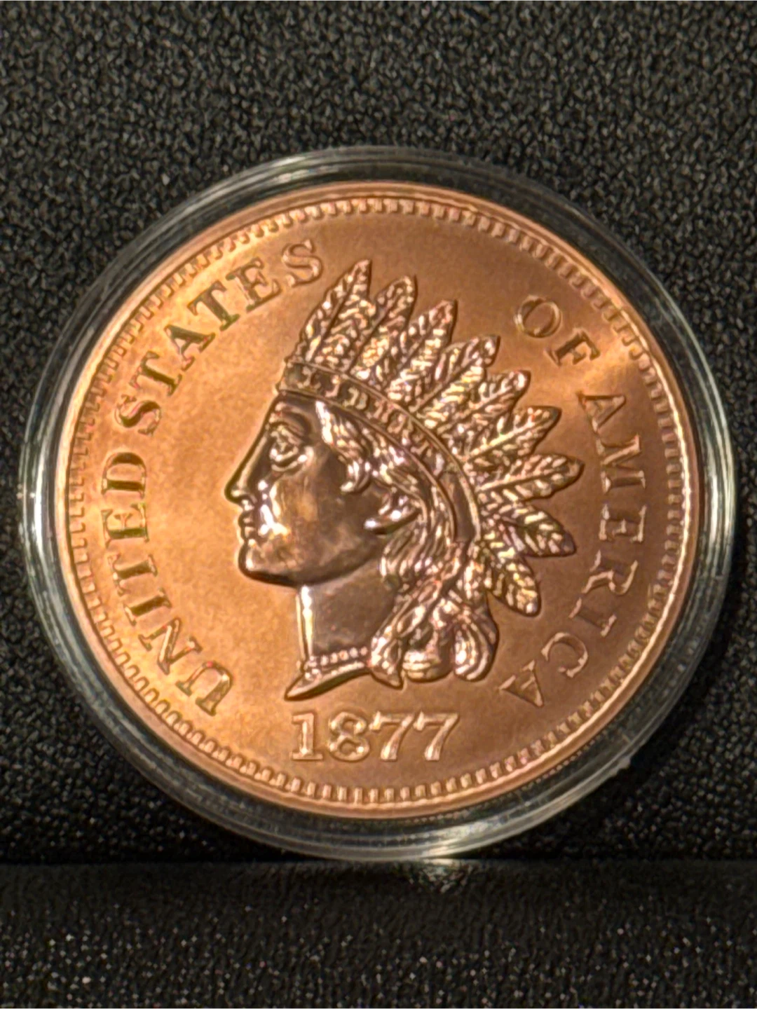 1877 United States Indian Head Copper Coin