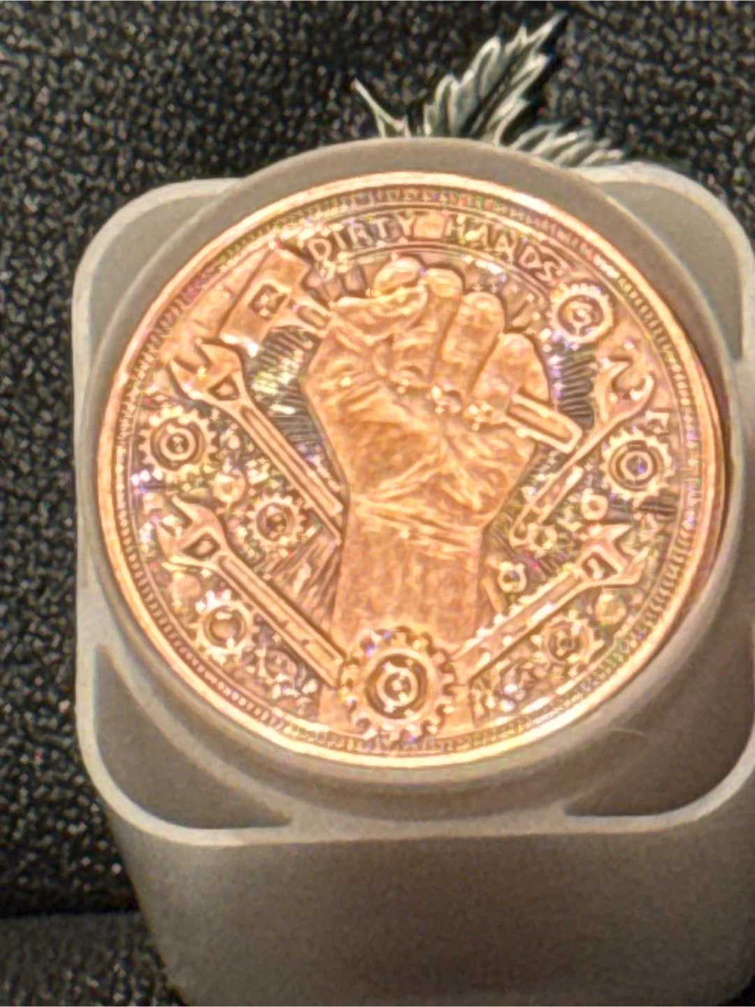Dirty Hands Clean Money Copper Coin - photo 2