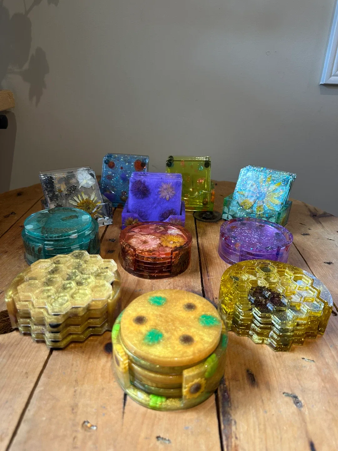 Handmade Resin Coaster Set with Ferns image indicator(4)