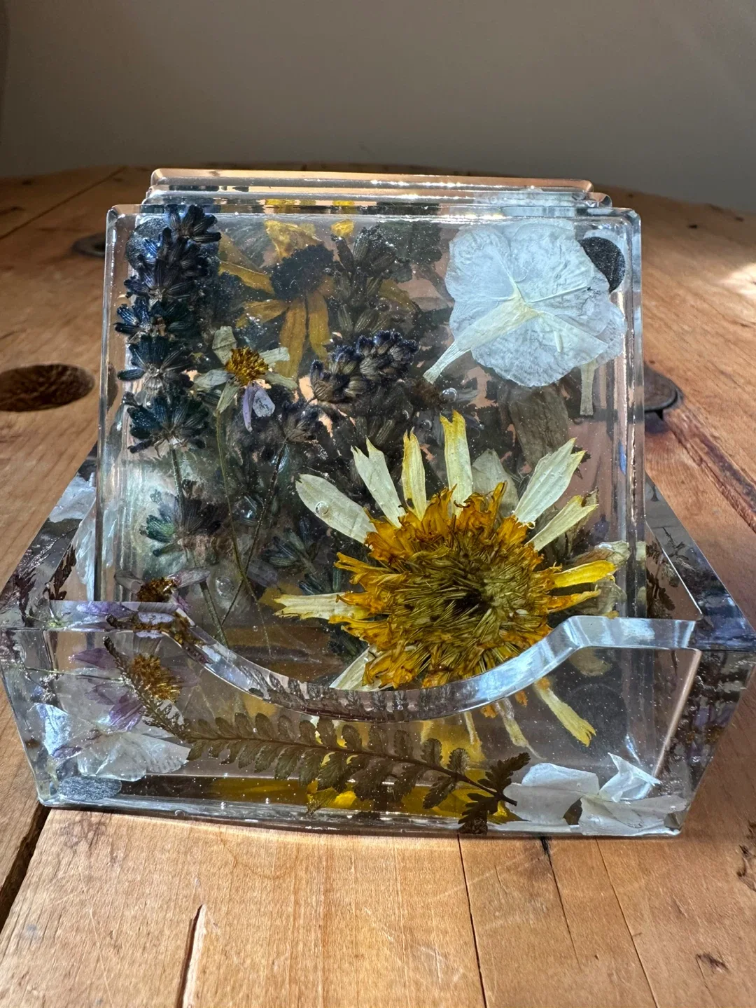 Handmade Resin Coasters with Dried Flowers thumbnail