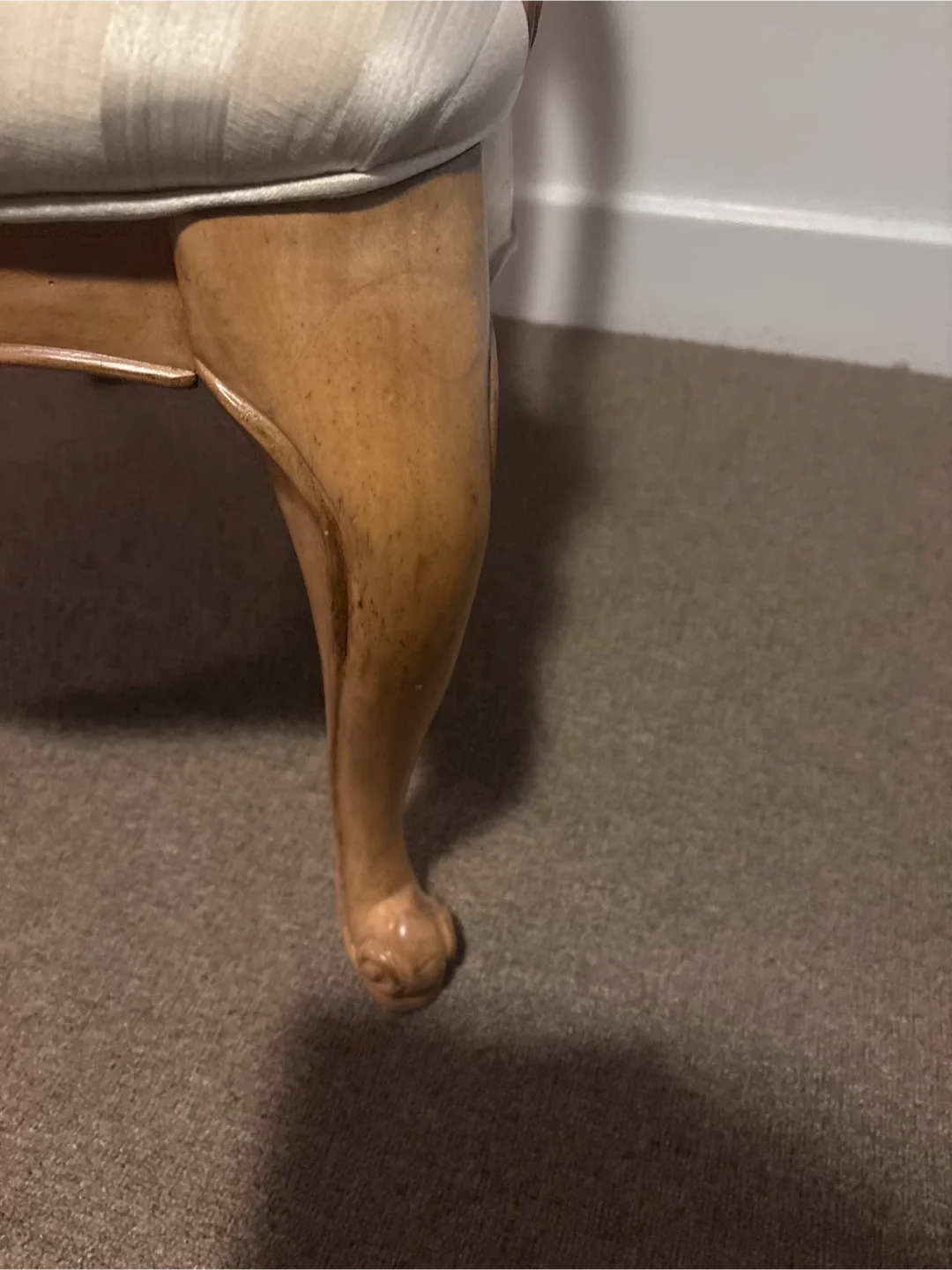 Upholstered Armchair - Striped Fabric- Reduced For Quick Sale image indicator(7)