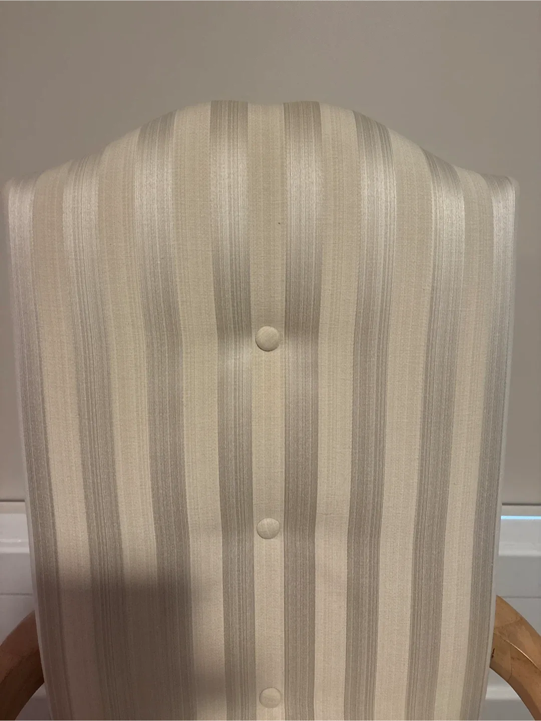 Upholstered Armchair - Striped Fabric- Reduced For Quick Sale image indicator(5)