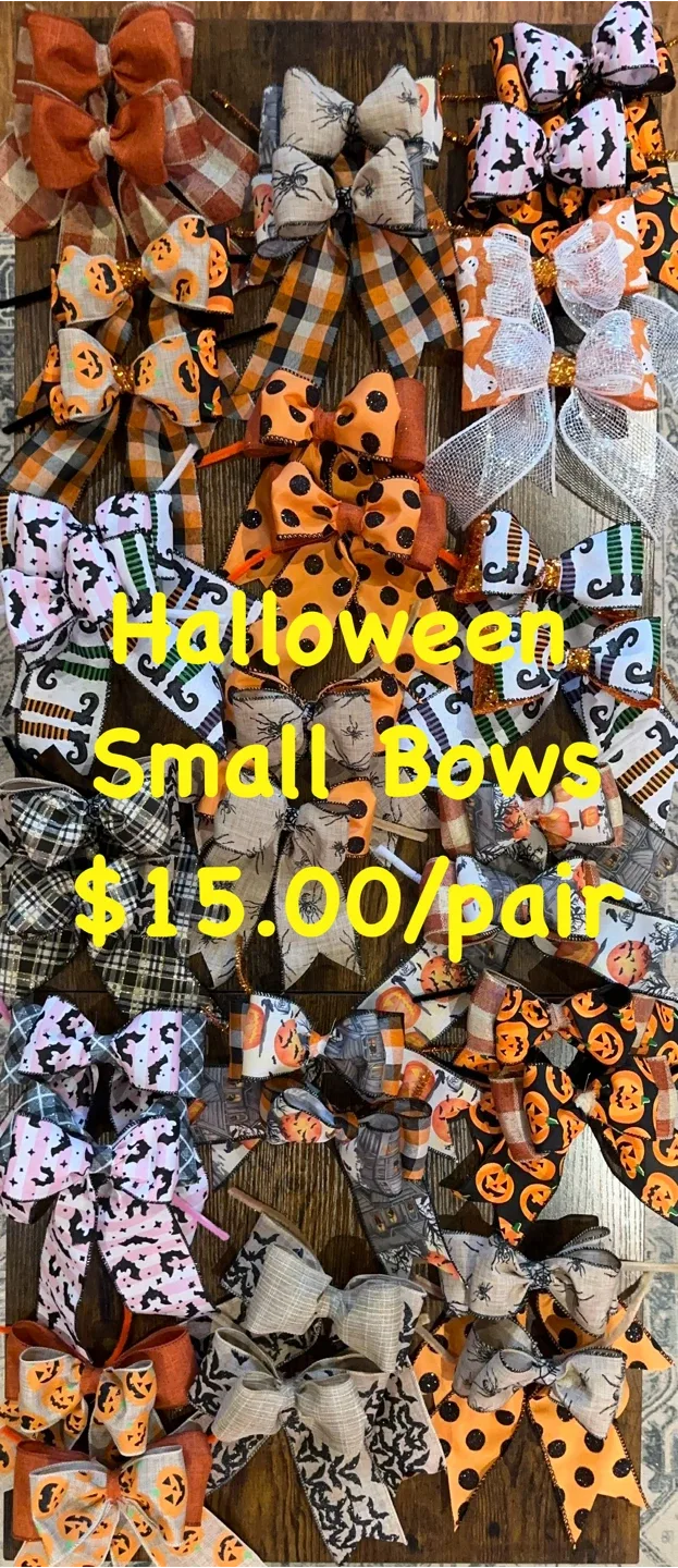 Halloween Double Bows - $25/pair image indicator(3)