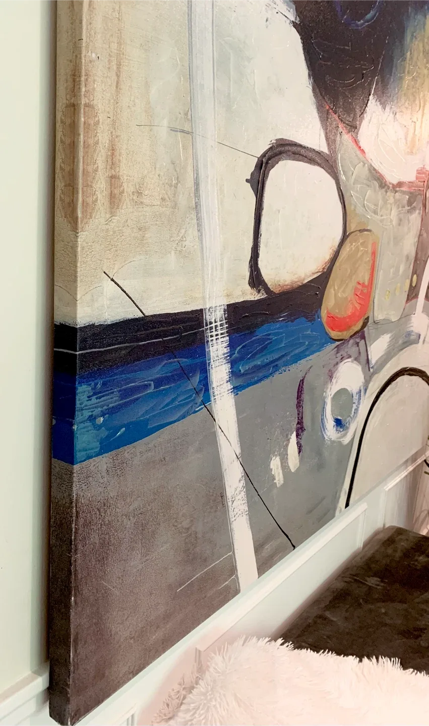 Abstract Painting on Canvas - red/black/blue/white/green image indicator(2)