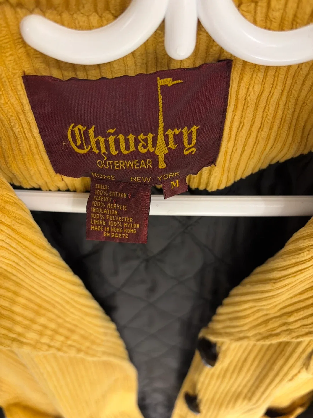 Chivalry Yellow Corduroy Jacket, Size M image indicator(2)