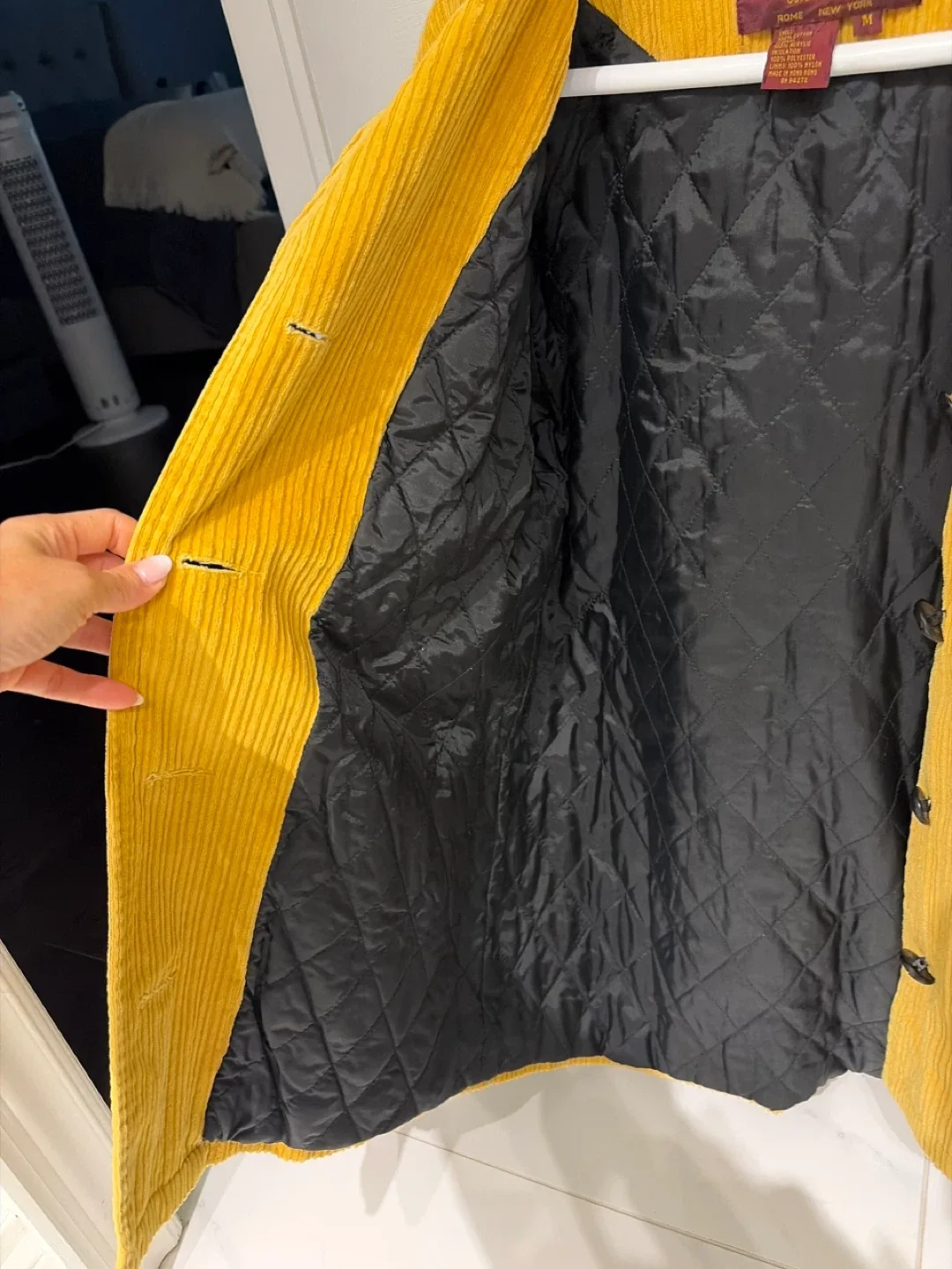 Chivalry Yellow Corduroy Jacket, Size M image indicator(5)