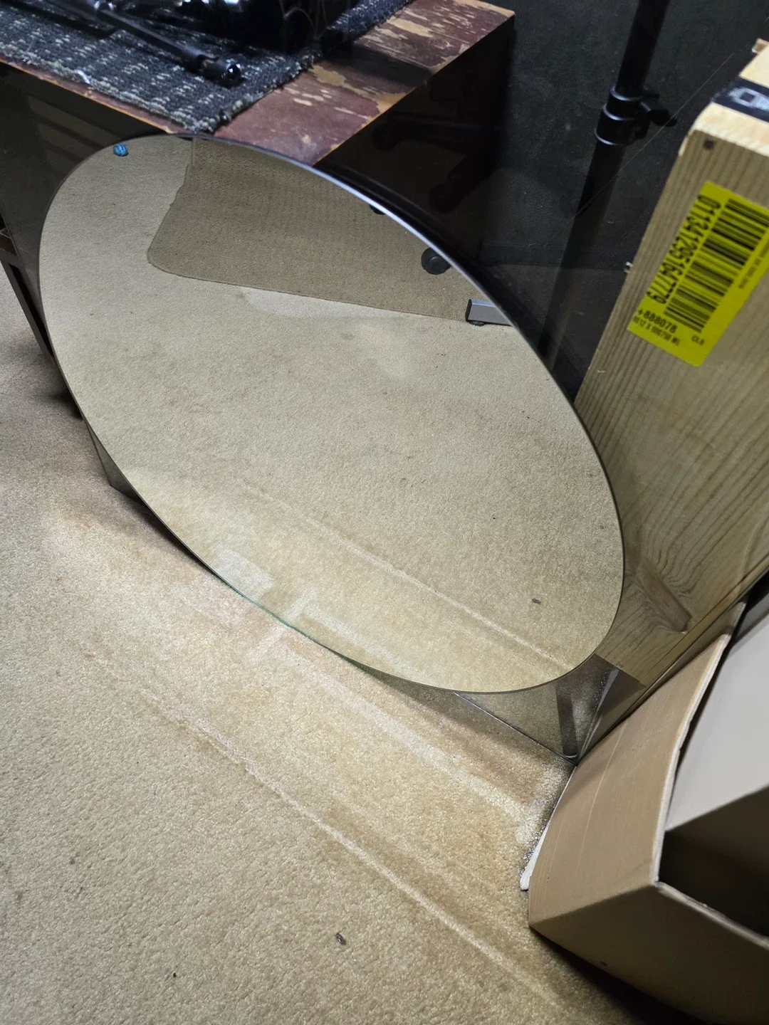 Round Frameless Wall Mirror image indicator(2)