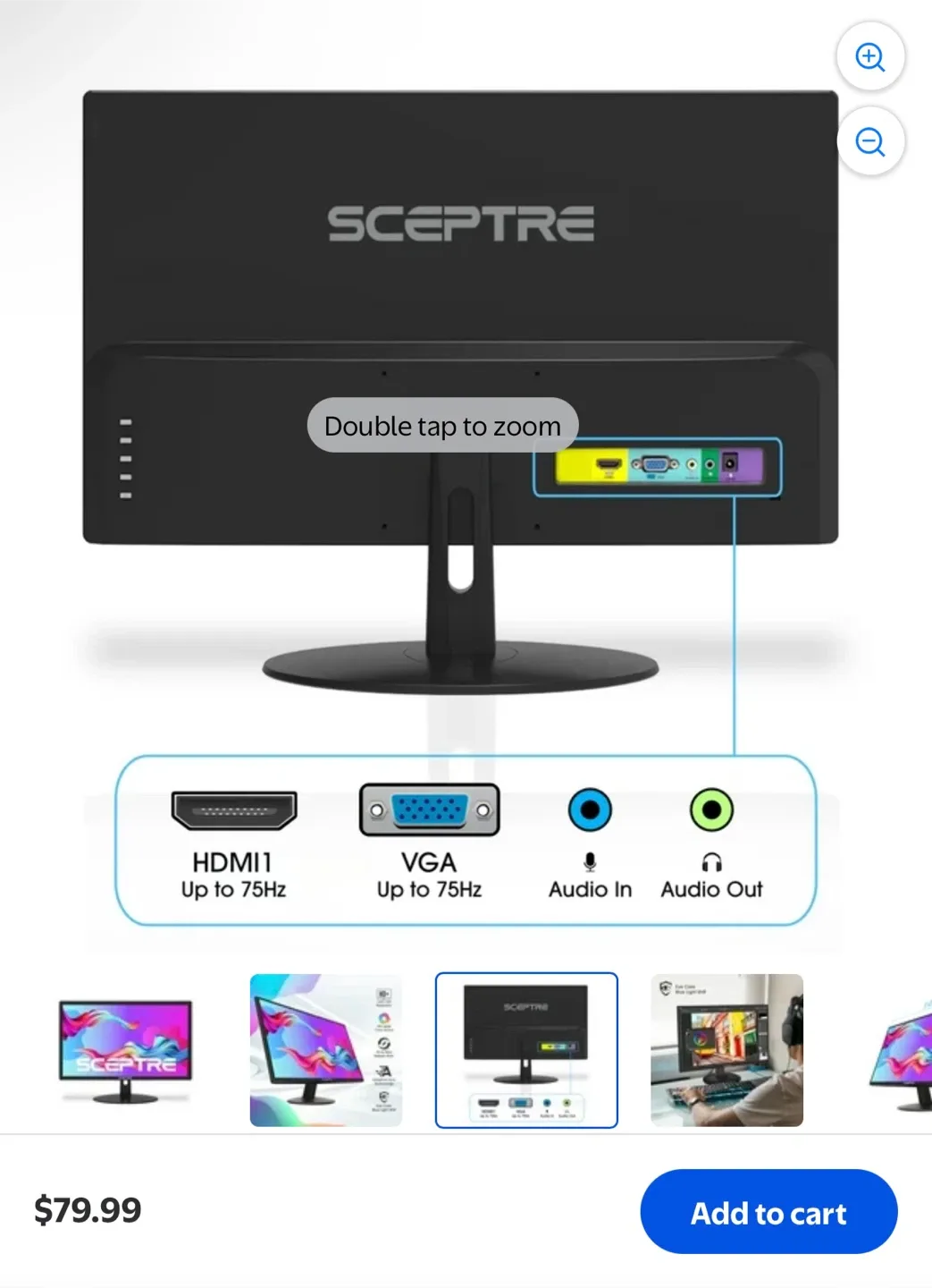 Sceptre 1600x900 20-Inch HDMI DVI VGA LED HD image indicator(3)