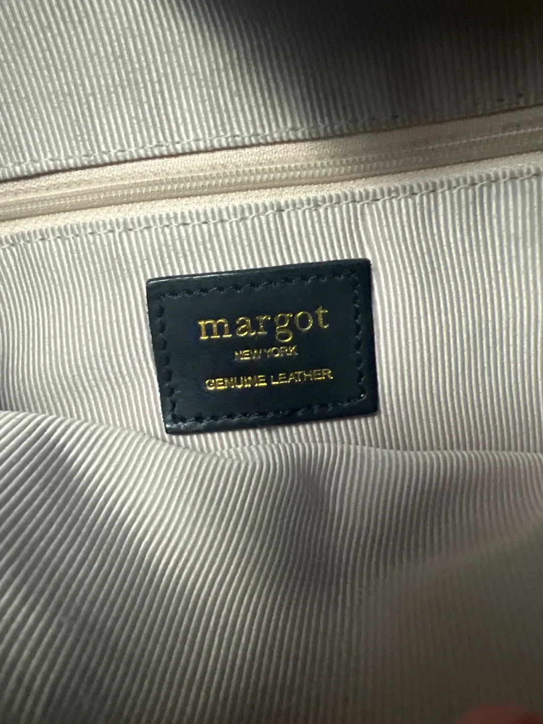 Margot New York Genuine Leather Black Tote Bag image indicator(4)