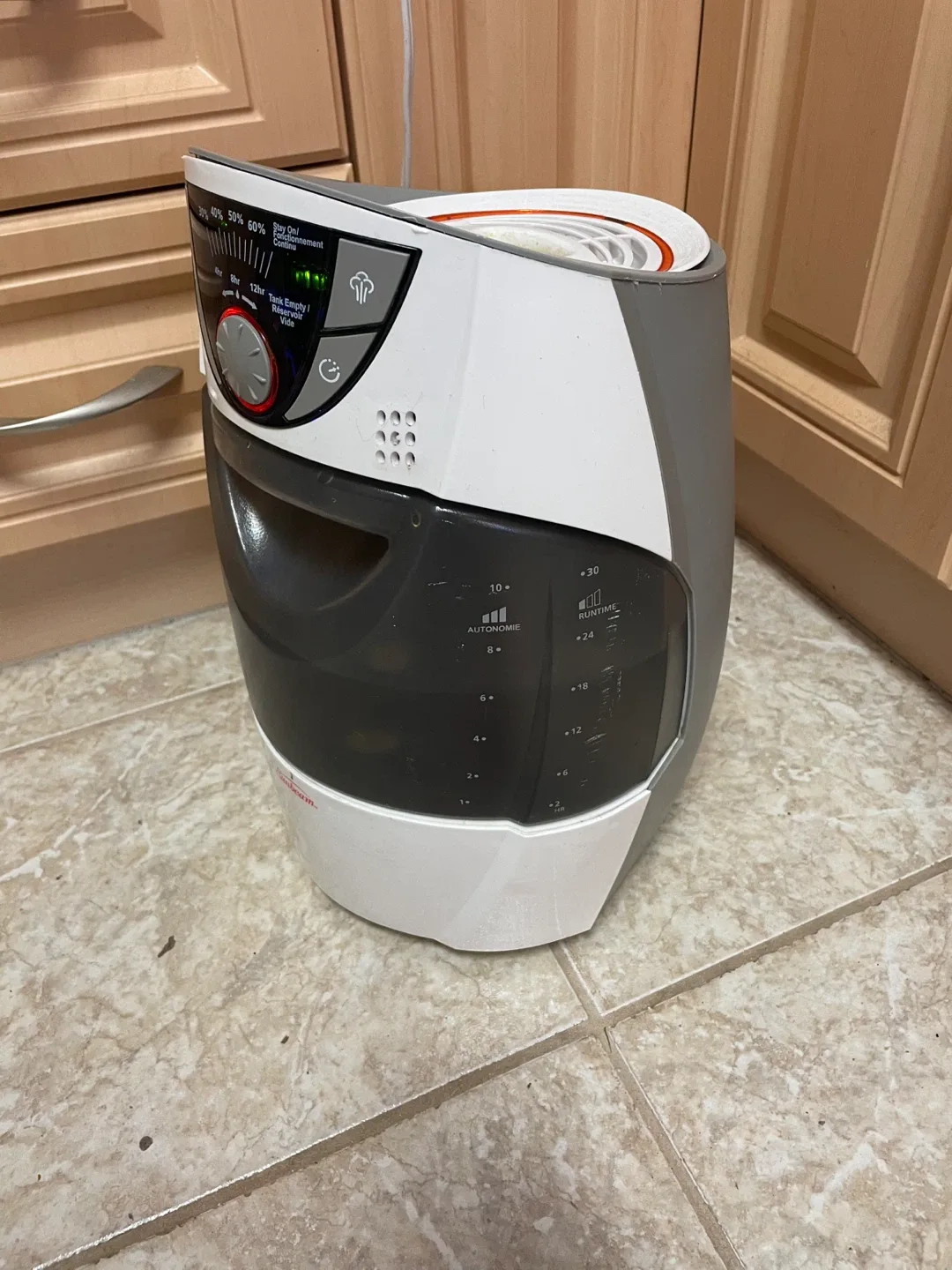 Sunbeam Humidifier warm image indicator(3)