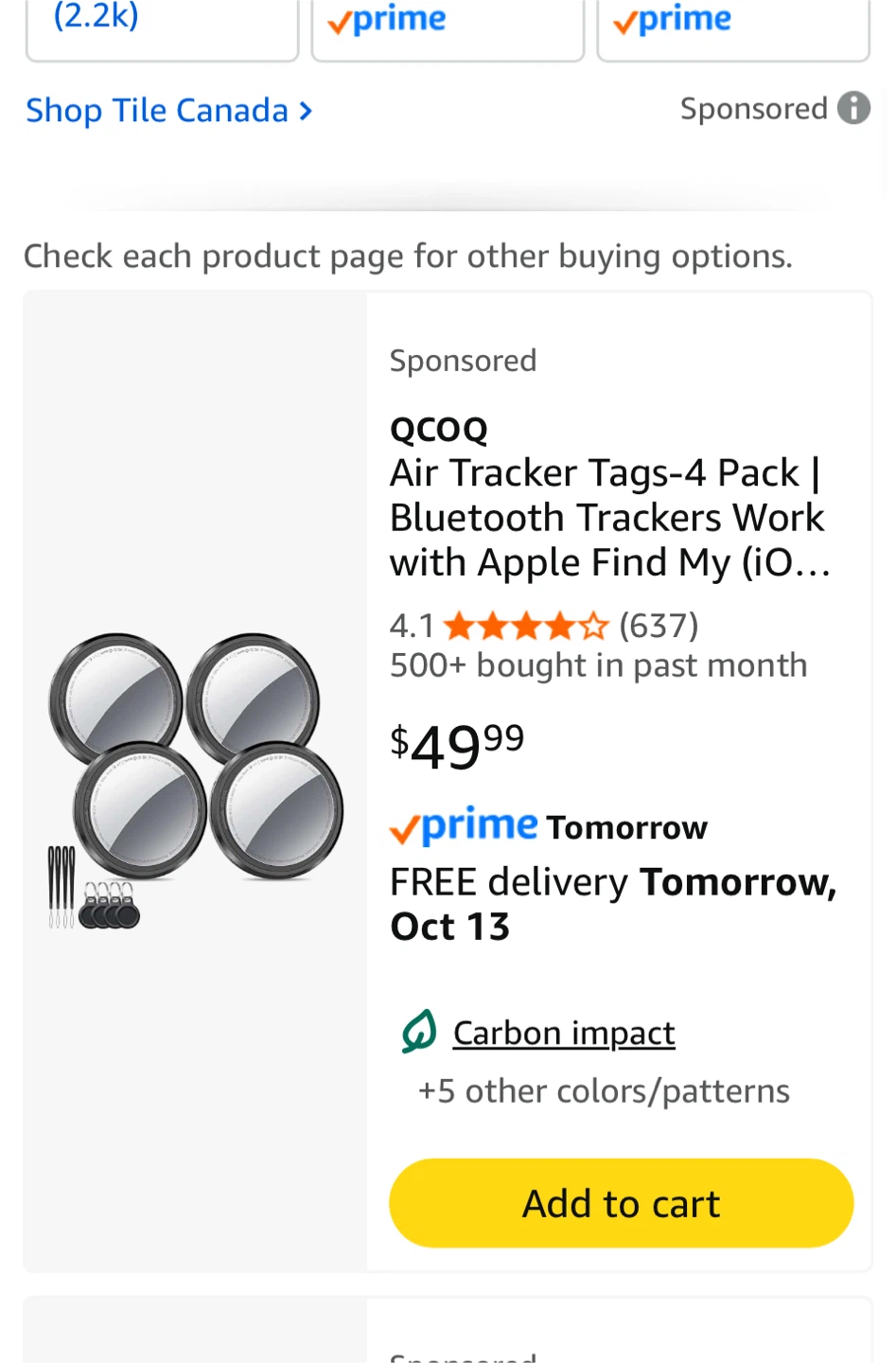 QCOQ Air Tracker Tags - Black