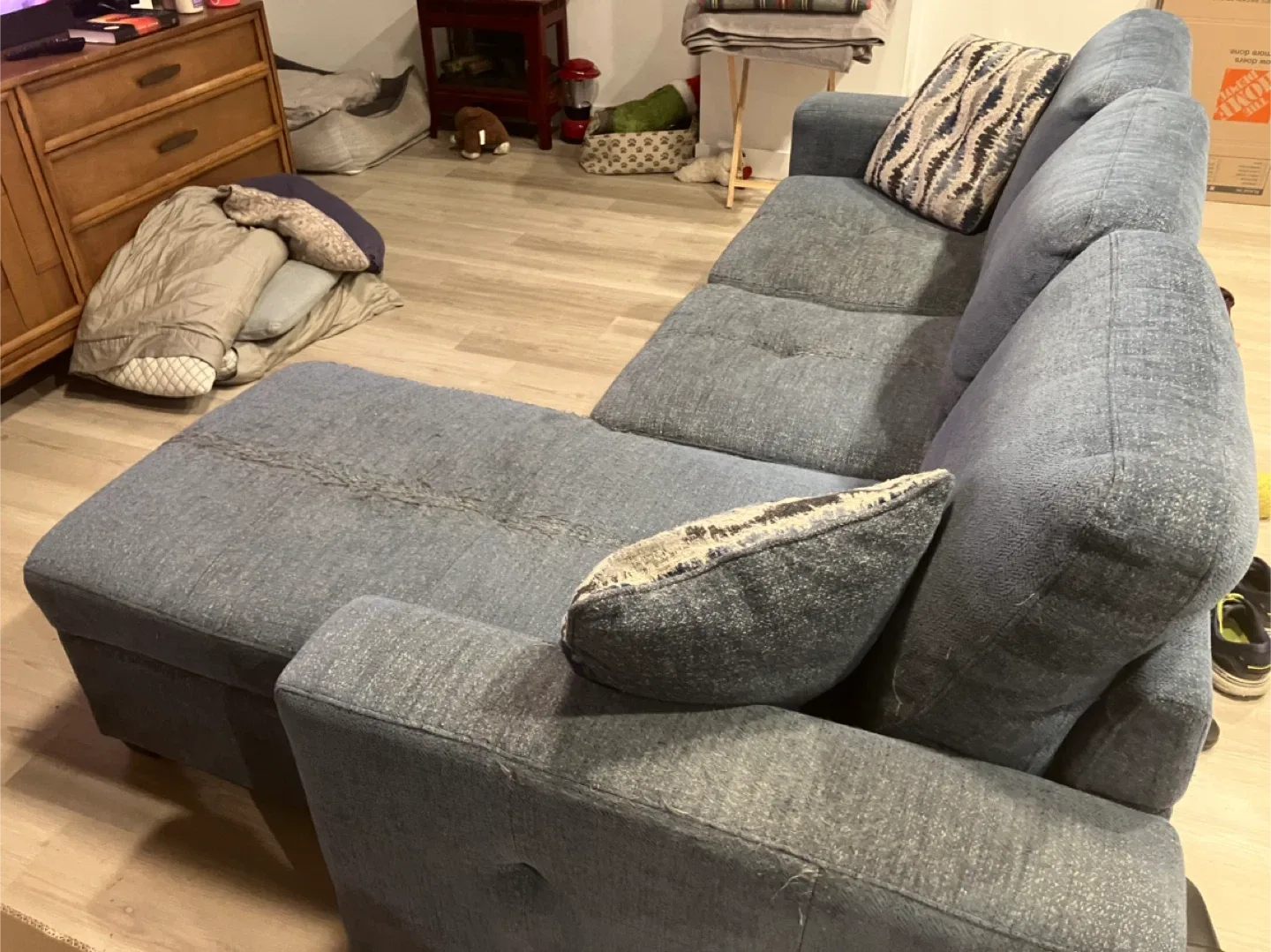 Blue Sectional Sofa with Storage image indicator(6)