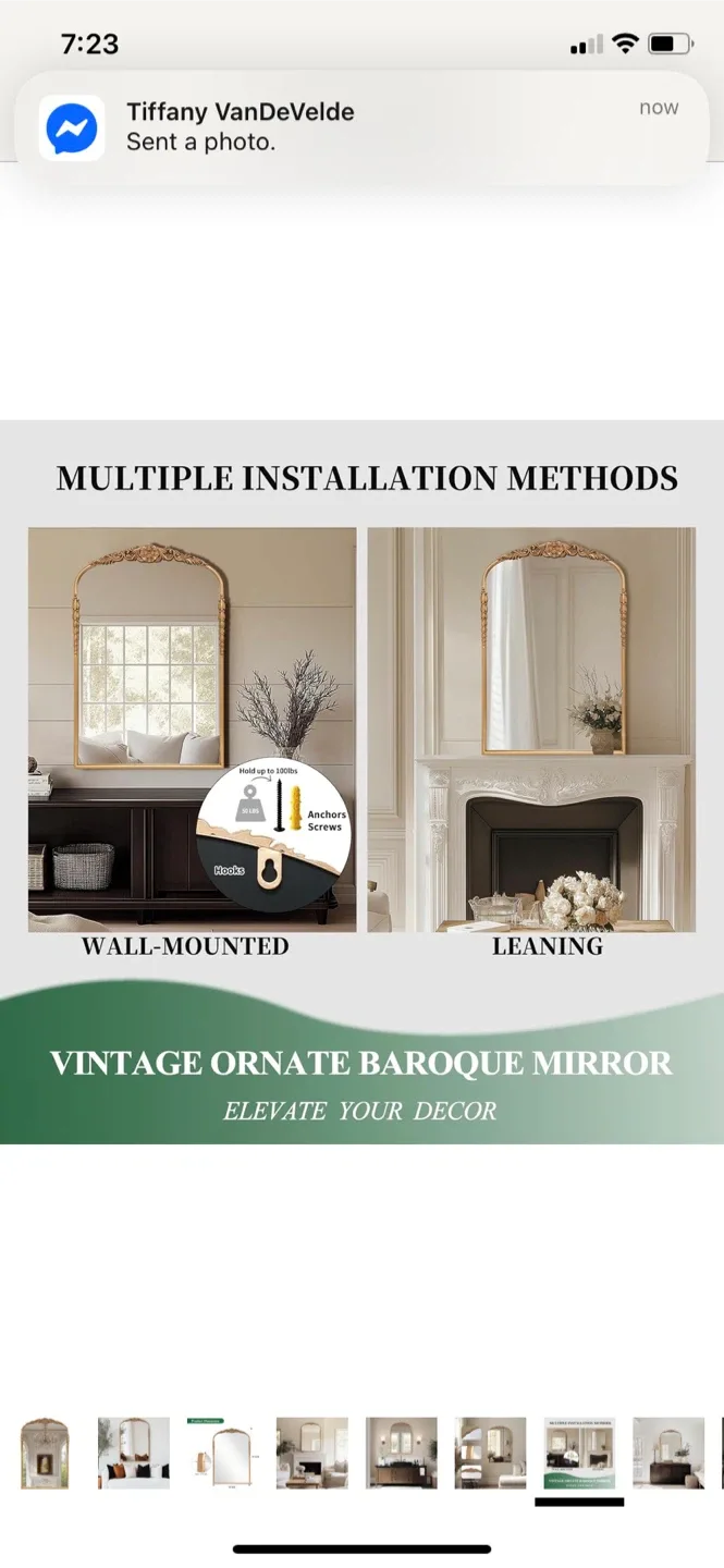 Vintage Baroque Mirror - 24x36 inch image indicator(4)