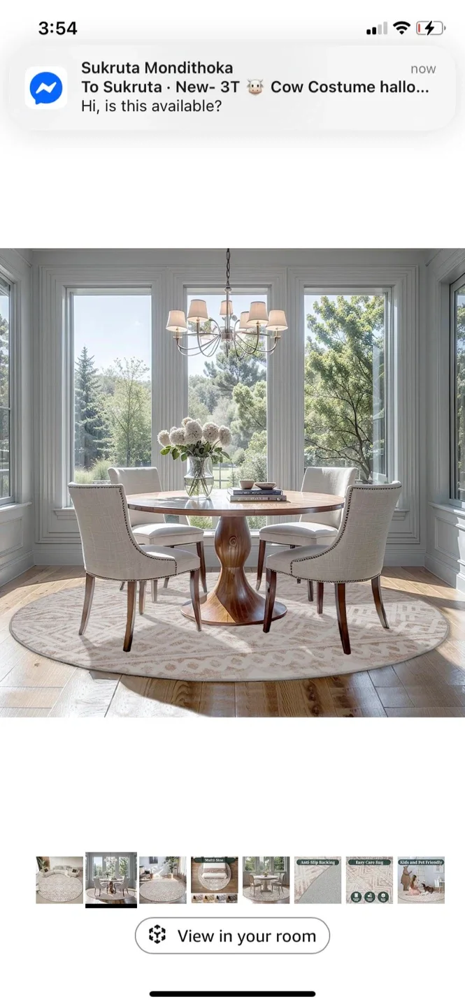 New- Round Area Rug 9ft image indicator(2)