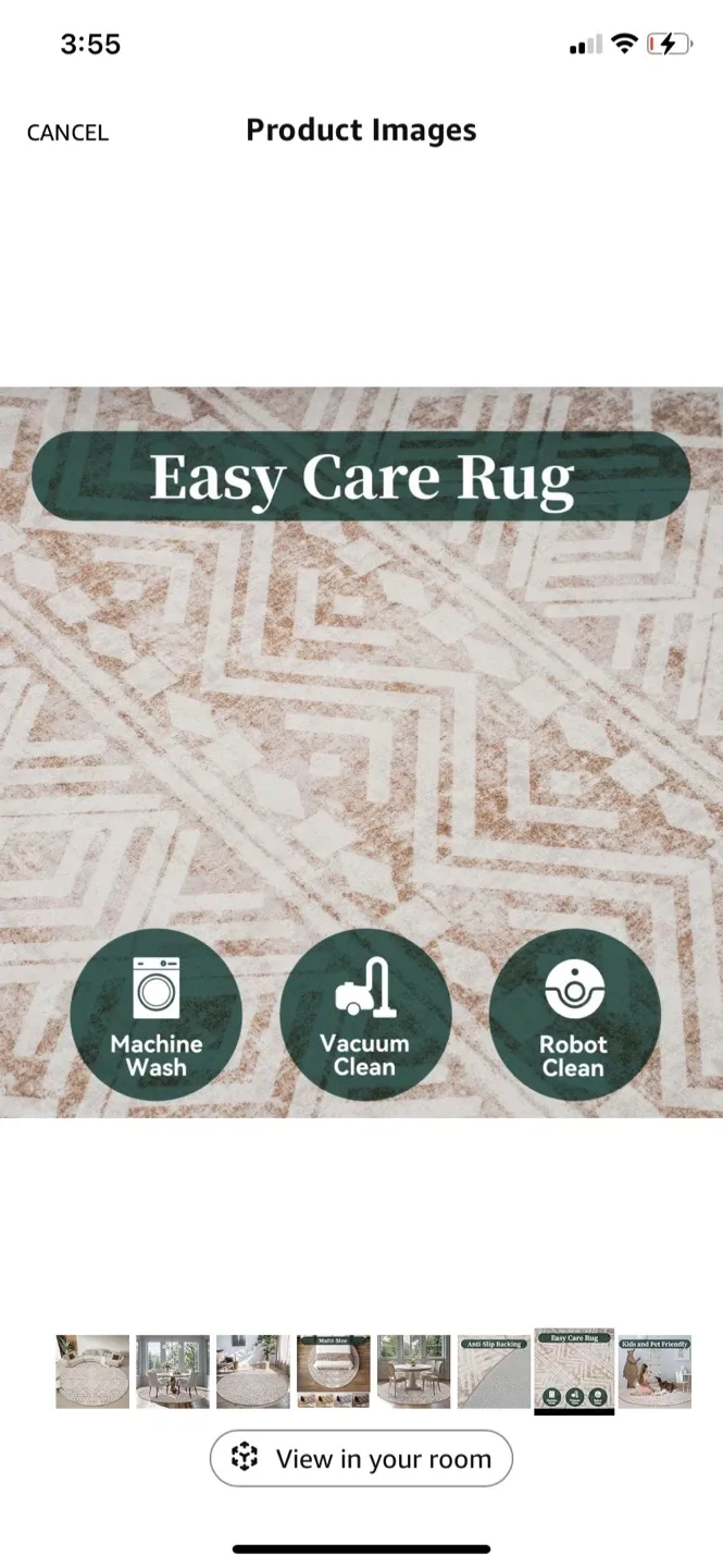 New- Round Area Rug 9ft image indicator(6)