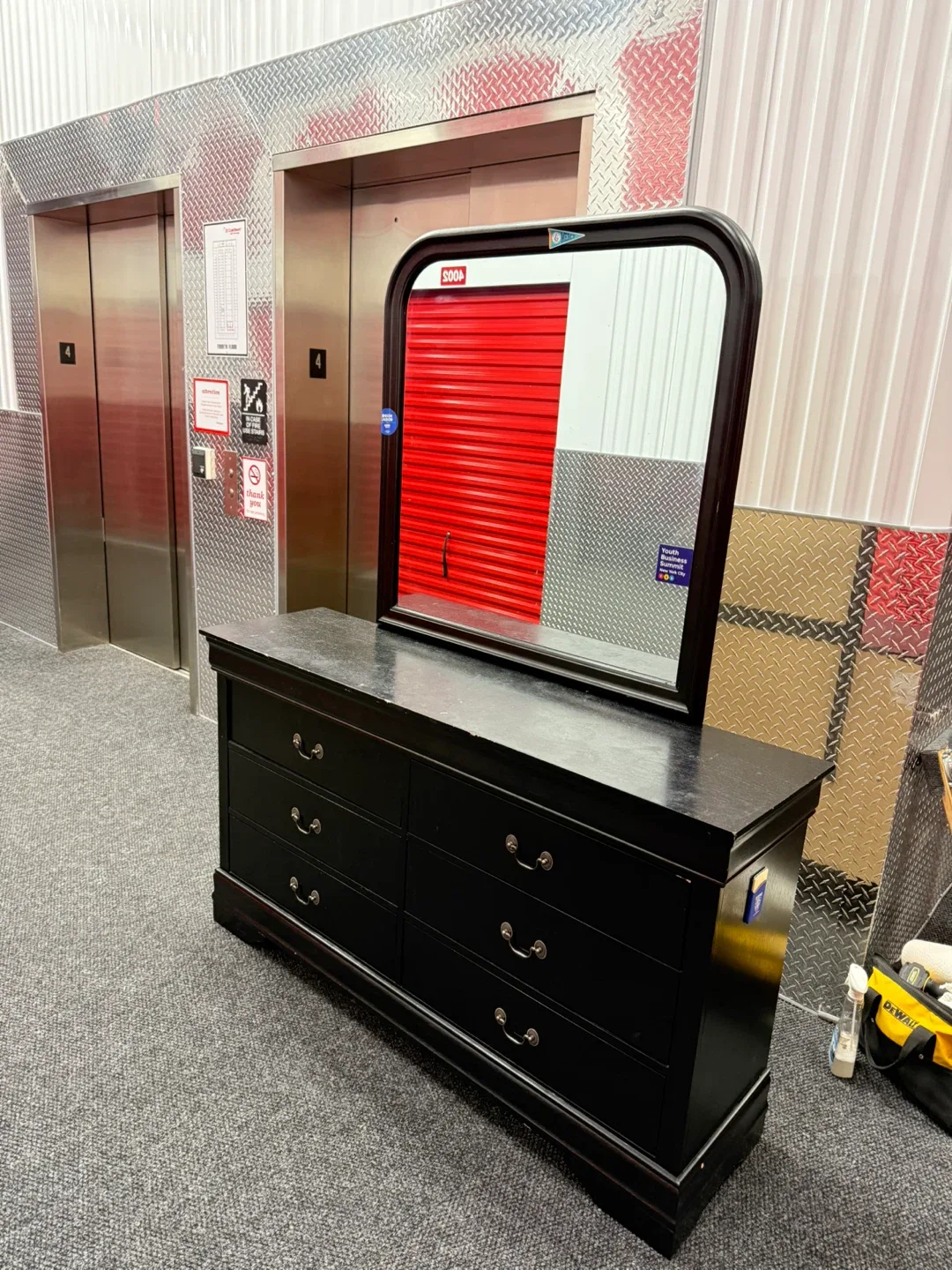 Black Dresser with Mirror thumbnail