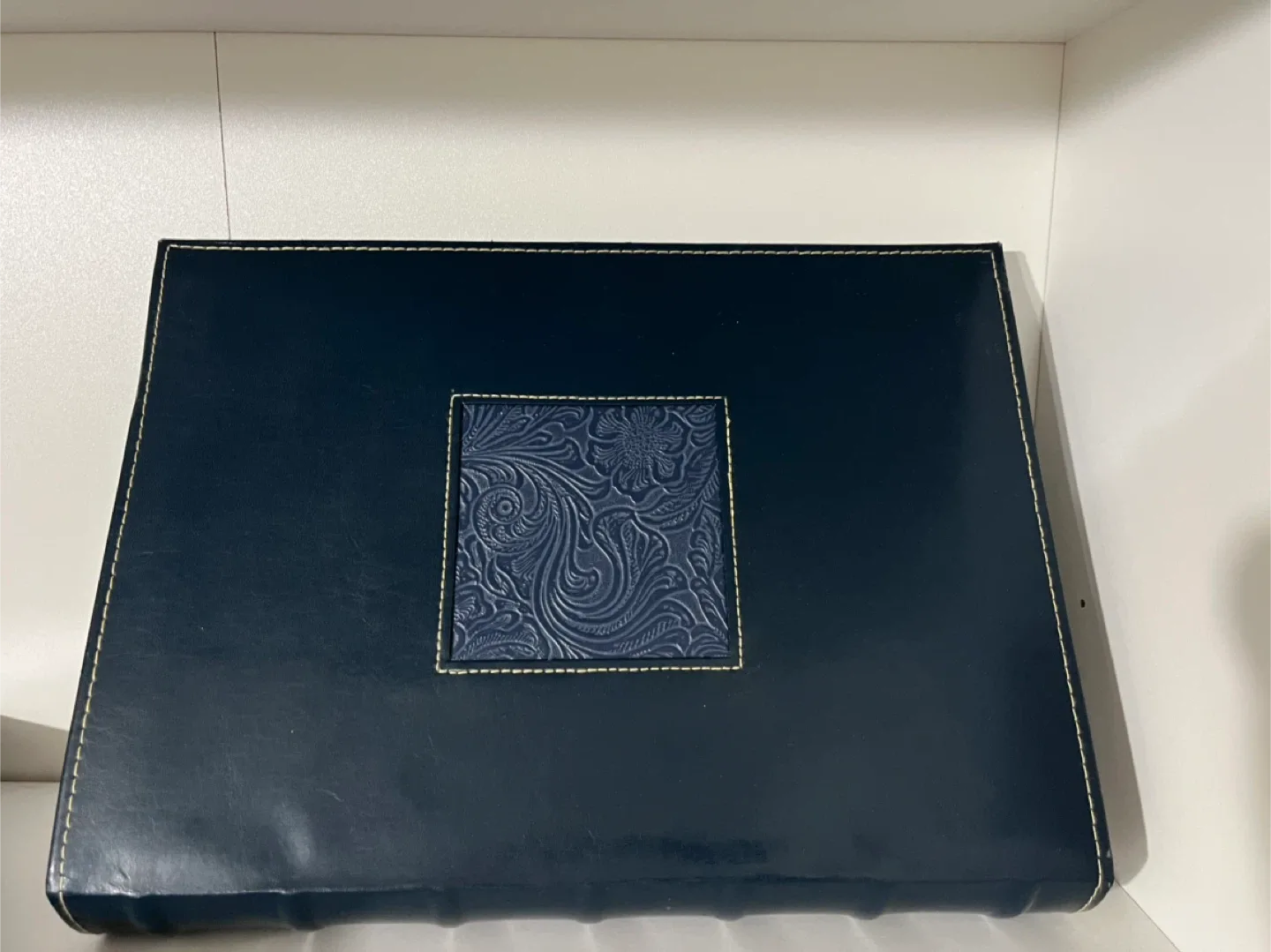 Leather Navy Blue Photo Album image indicator(2)