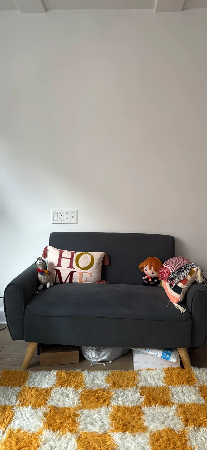 Gray Loveseat Sofa - 49" Wide