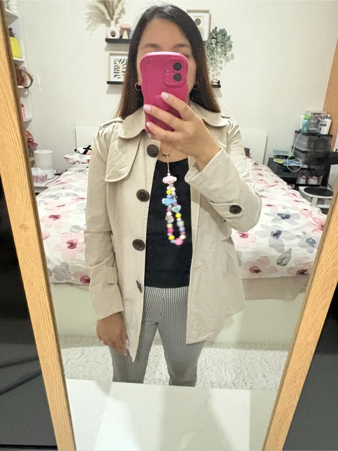 Beige Trench Coat - Women's Jacket image indicator(2)