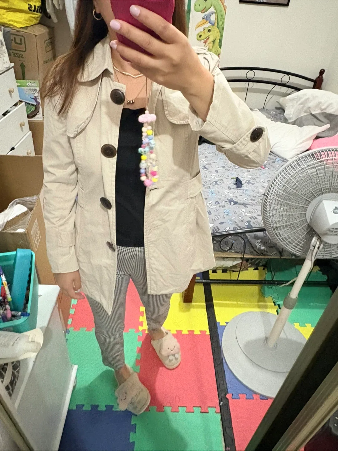 Beige Trench Coat - Women's Jacket image indicator(5)