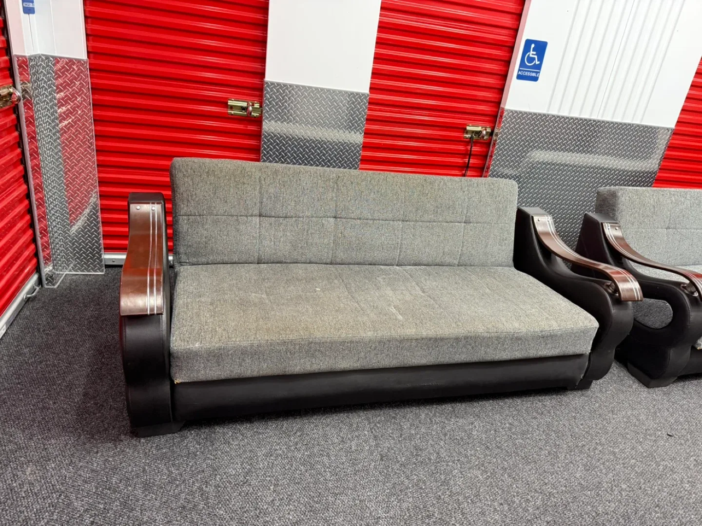 Vintage Loveseat Sofa - Gray thumbnail