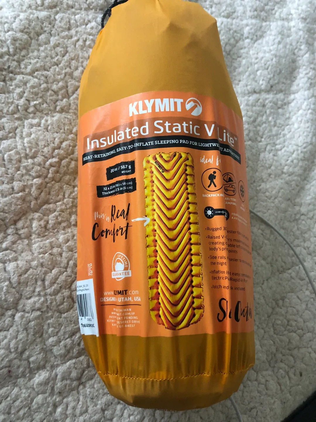 Klymit Insulated Static V Lite Sleeping Pad thumbnail