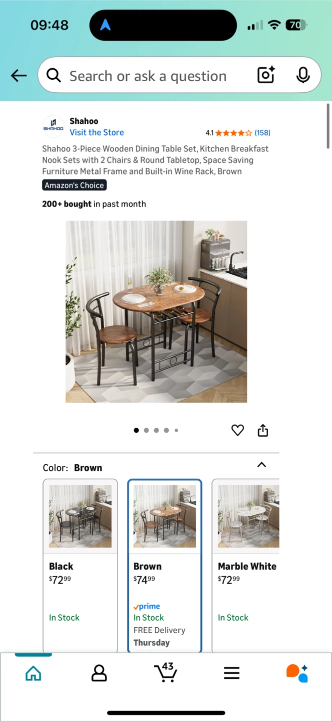 Dining Table Set- Table and 2 Chairs - photo 2