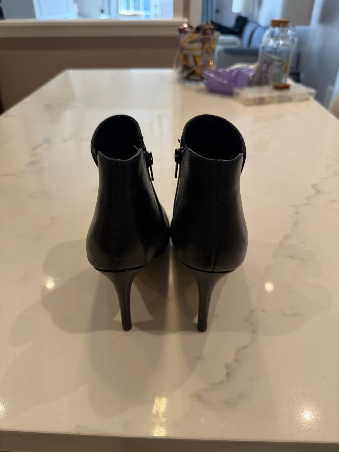 Aldo Black Leather Heeled Ankle Boots image indicator(4)
