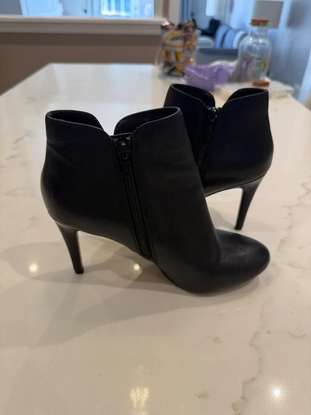 Aldo Black Leather Heeled Ankle Boots image indicator(8)