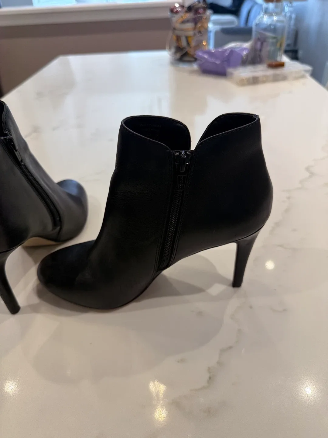 Aldo Black Leather Heeled Ankle Boots image indicator(7)