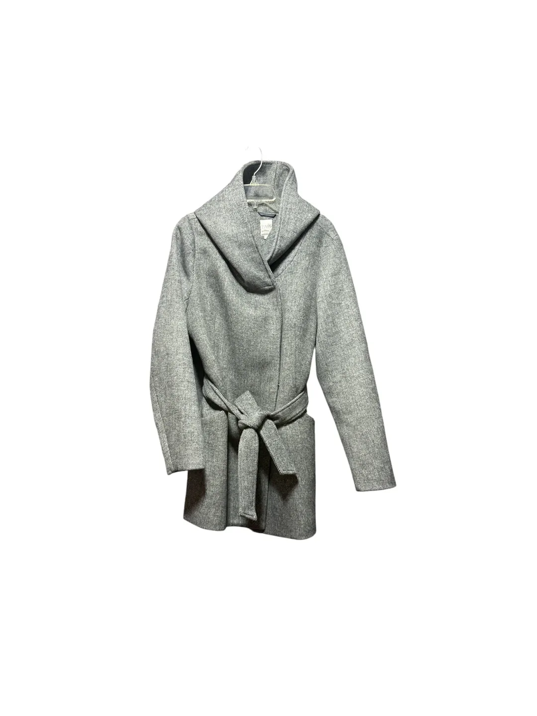 Grey Hooded Belted Coat