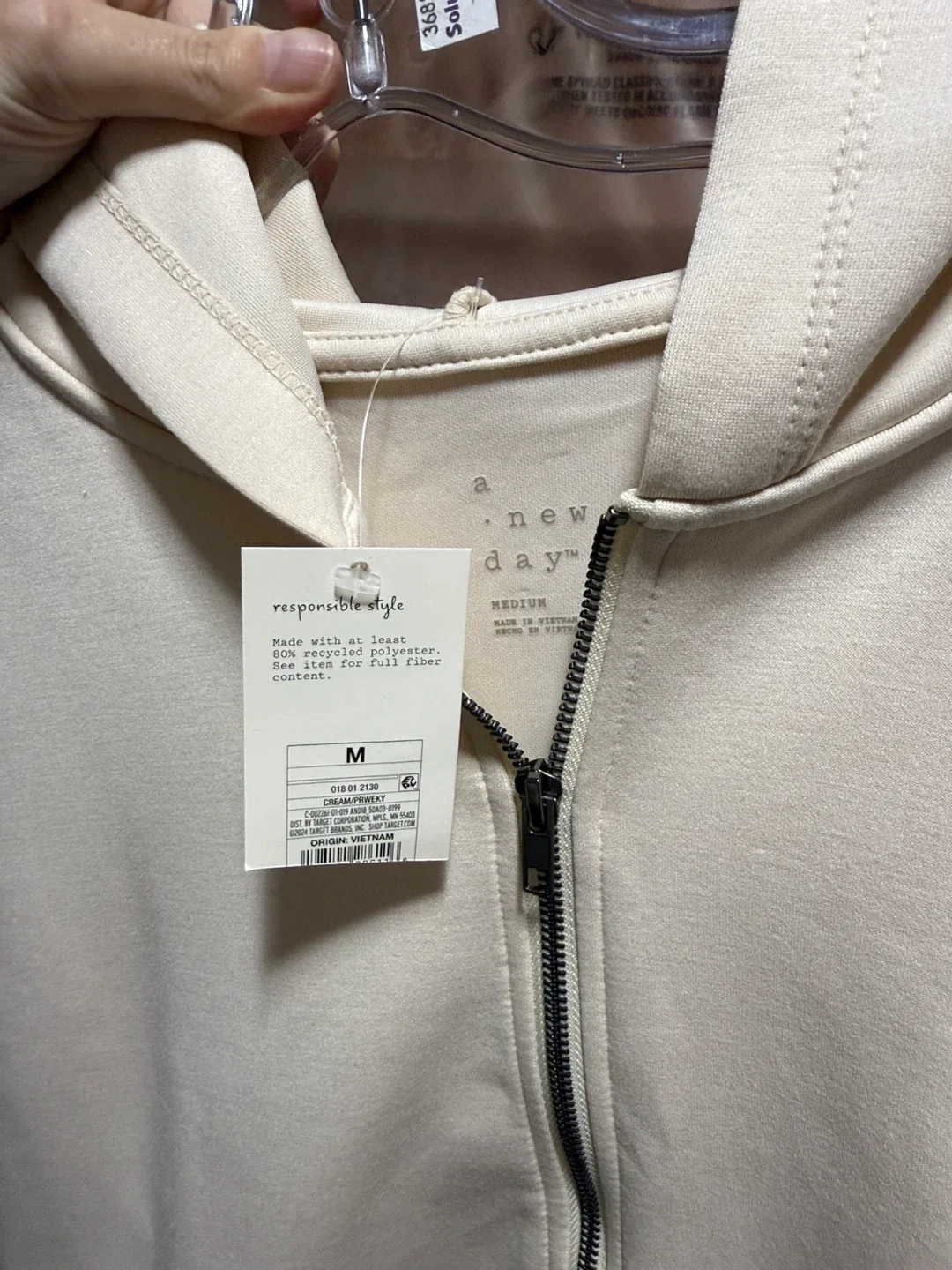 A New Day Cream Cropped Hoodie - Size S image indicator(6)