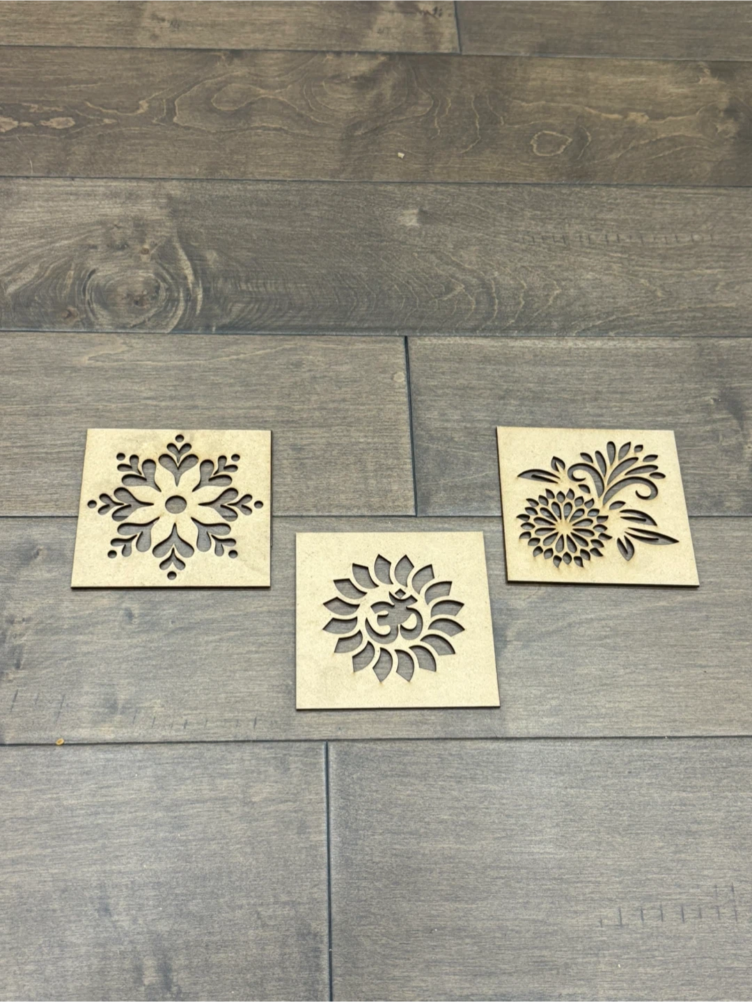 Wooden Decorative Cutouts / stencils - Rangoli
