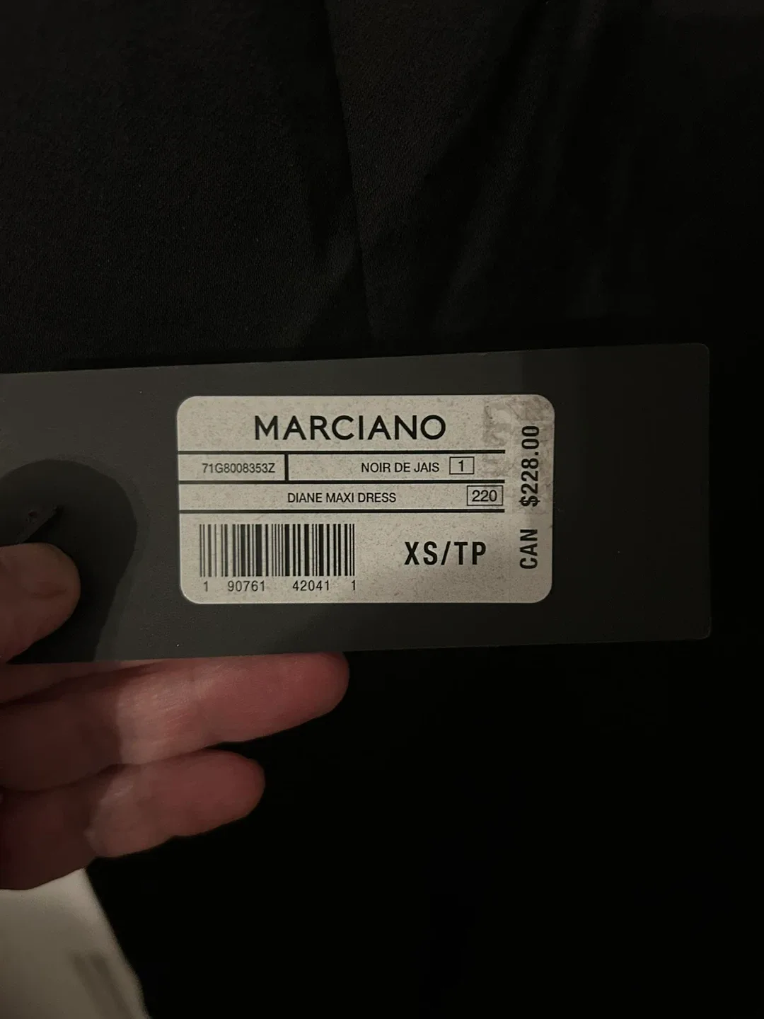 NWT GUESS by Marciano black Diane maxi gown dress image indicator(7)