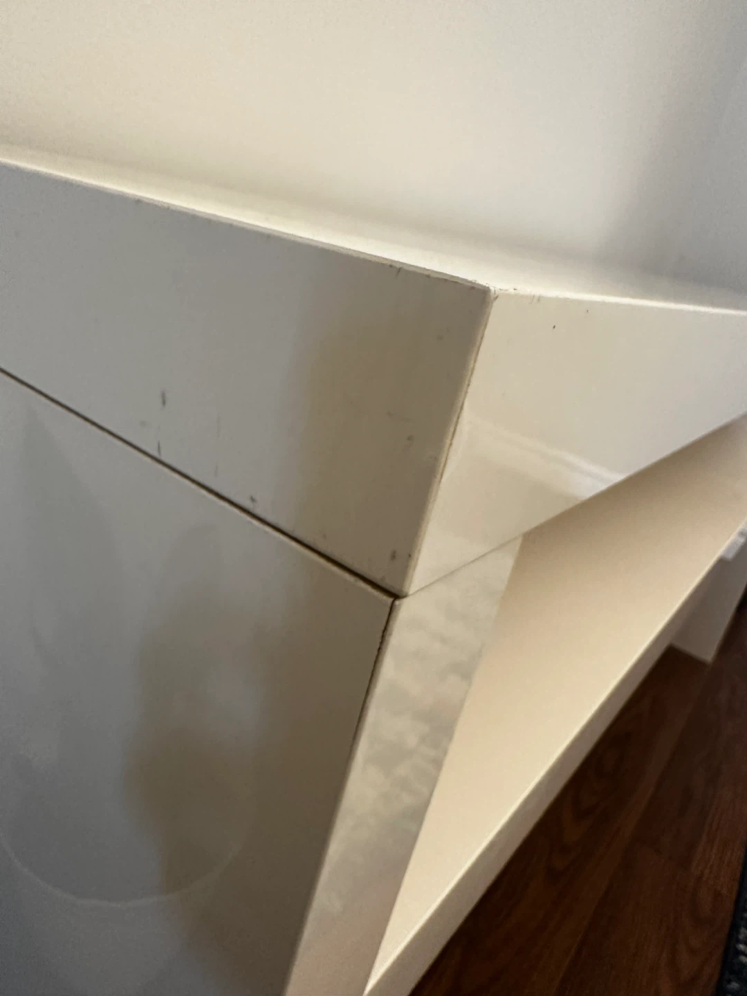 White IKEA Console with Shelf - photo 3