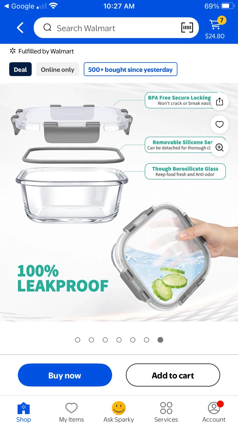 34-Piece Glass Meal Prep Containers Set - photo 5