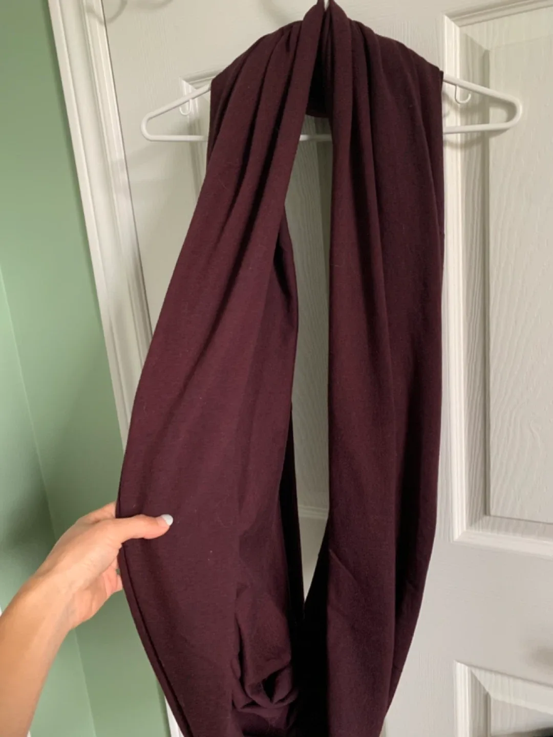 Infinity Scarf - Burgundy & Green