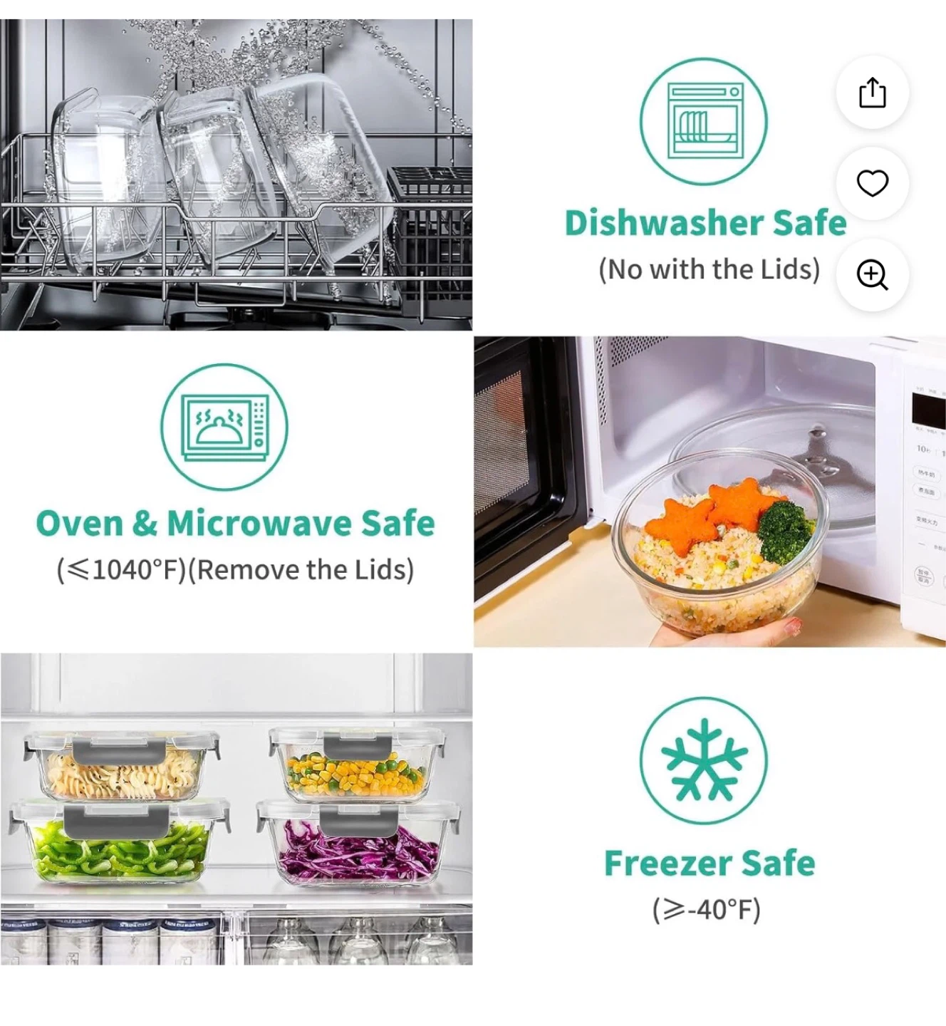 34-Piece Glass Meal Prep Containers Set - photo 4