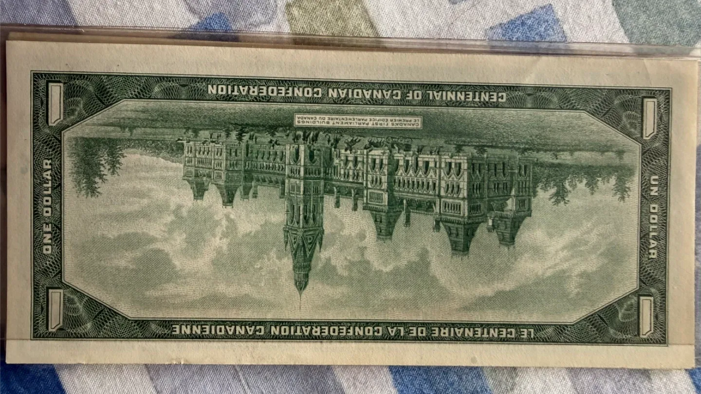 1967 Canada One Dollar Bill image indicator(3)